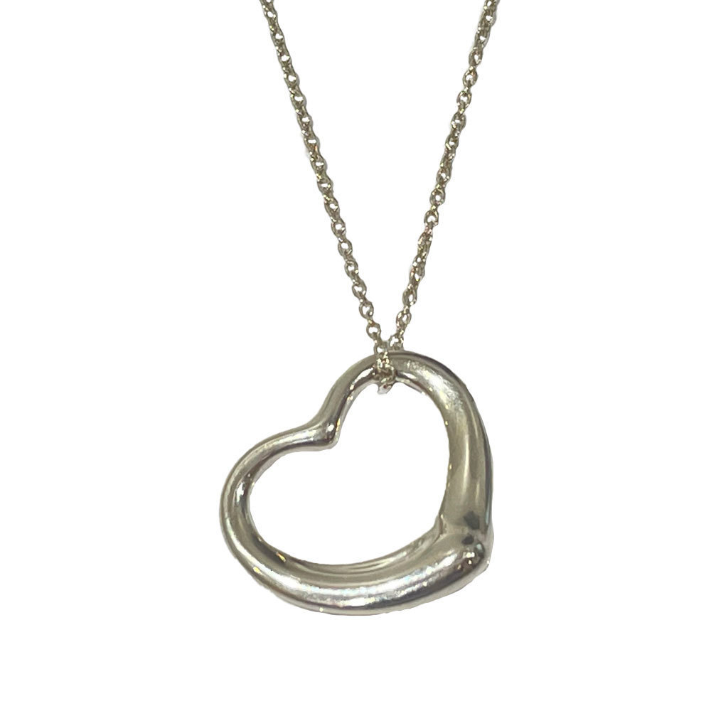 Tiffany Open Heart Large Necklace Silver